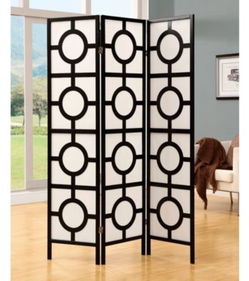 Monarch 3 Panel Circles Folding Screen