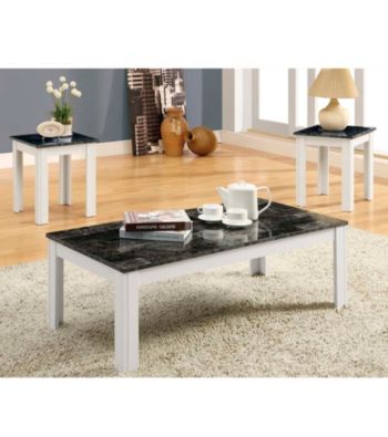Monarch Grey & White 3-pc. Table Set