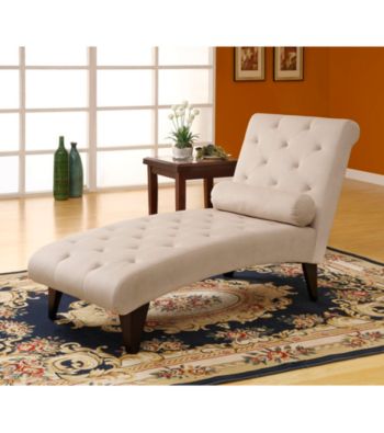 Monarch Taupe Fabric Chaise Lounger