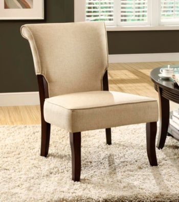 Monarch Beige Linen Accent Chair