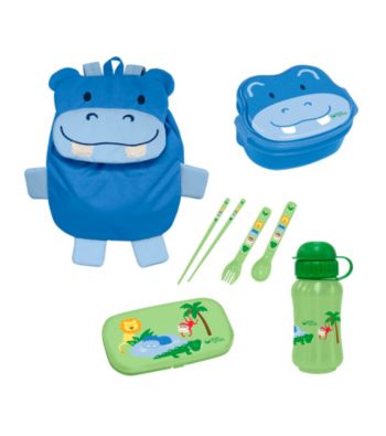 Green Sprouts® On Safari 4-pc. Lunch Set - Blue Hippo