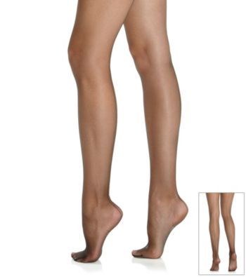 HUE® Black Backseam Control Top Pantyhose