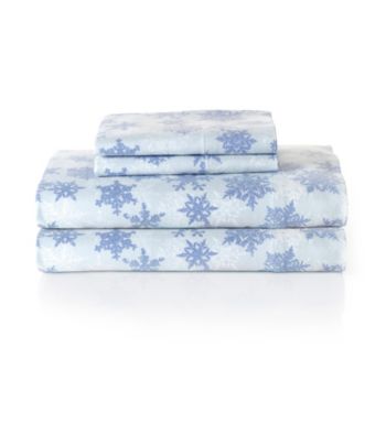 LivingQuarters Snowflake Heavy-Weight Flannel Sheet Sets