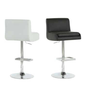 Monarch Set of 2 Contemporary Metal Hydraulic Lift Barstools