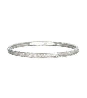 ARIVA Sterling Silver Chevron Motif Bangle