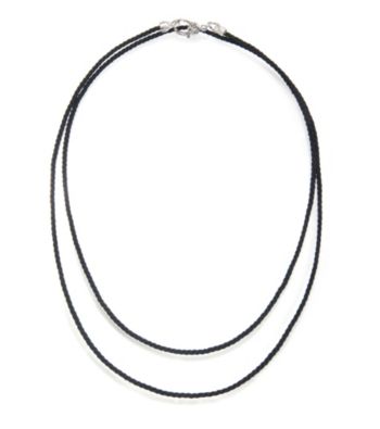ARIVA Cord Necklace Signature Sterling Silver Clasp