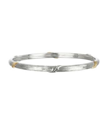 ARIVA Sterling Silver and 18K Gold Slip-on Bangle