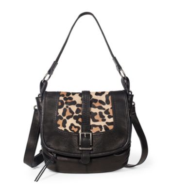 The Sak® Black Leopard Silverlake Mini Flap Crossbody
