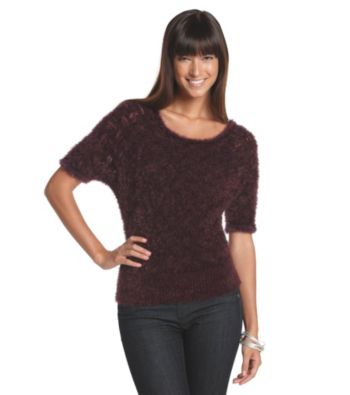 Nine West Jeans Seedhead Feather Pointelle Sweater