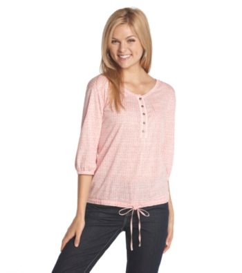Ruff Hewn Print Snow Heather Boxy Henley