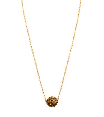 Anne Klein® Goldtone Topaz Fireball Pendant Necklace