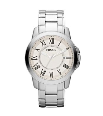 Fossil® Grant Roman Stainless Steel Watch