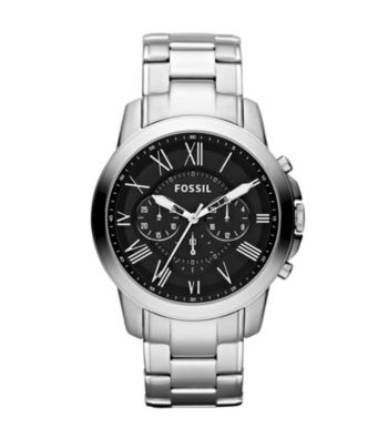Fossil® Grant Roman Stainless Steel Watch