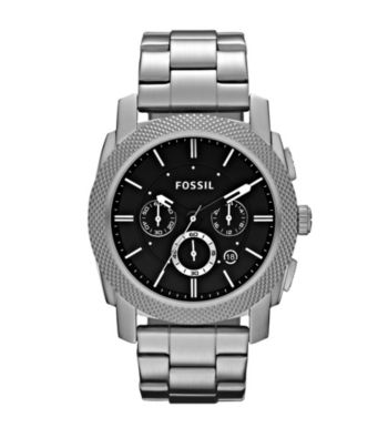 Fossil® Silver Machine Stainless Steel Watch