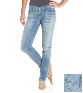Levi's Juniors' 524 Visual Blue Skinny Jeans