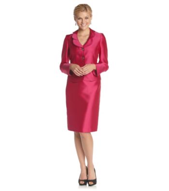 Kasper® Petites' Wing Collar Skirt Suit