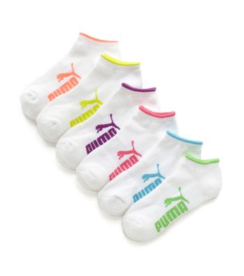PUMA® 6-pk. Athletic Logo No Show Socks - White