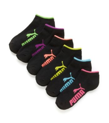 PUMA® 6-pk. Athletic Logo No Show Socks - Black