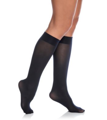 HUE® Soft Opaque Knee High Queen Socks