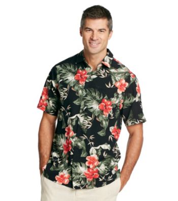 Paradise Collection® Men's Tropical Print Silk Shirt