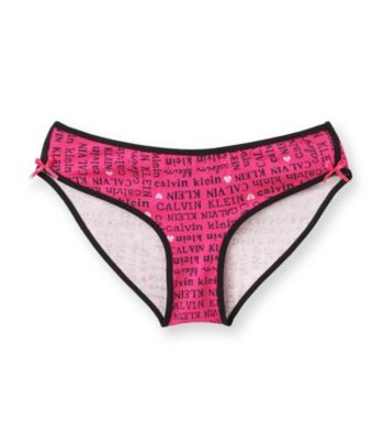 Calvin Klein Girls' 6-16 Pink Logo Hipster Panties