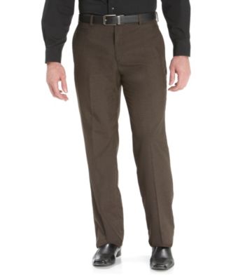 Kenneth Cole REACTION® Men's Brown Micro Crosshatch Dress Pant