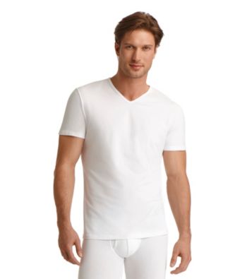 Jockey® Men's White Cotton Stretch 2-Pack V-Neck