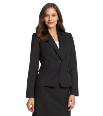 Evan-Picone® Notch Collar One-Button Washable Suit Jacket