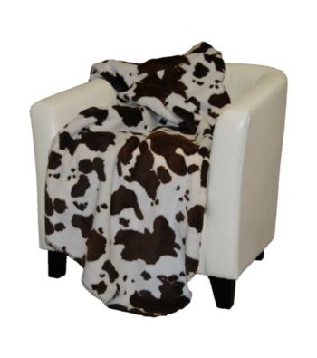 Denali® Brown and Taupe Cow Microplush Throw