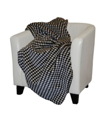 Denali® Houndstooth and Black Microplush Throw