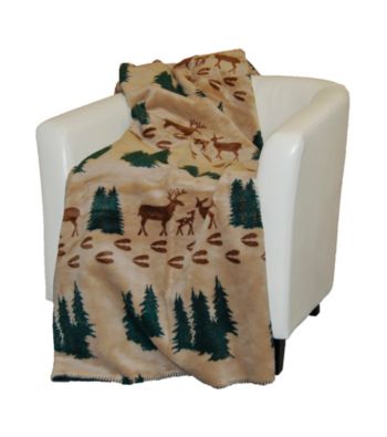 Denali® Deer and Spruce Microplush Throw