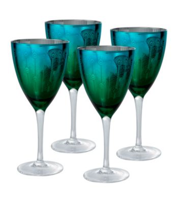 Artland® Peacock Set of 4 Wine Glasses