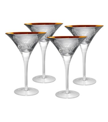 Artland® Brocade Silver Set of 4 Martini Glasses