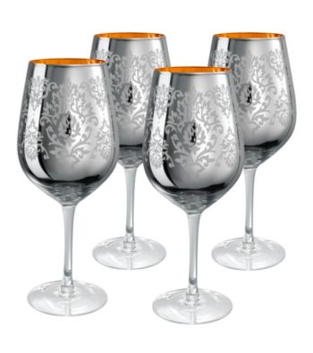 Artland® Brocade Silver Set of 4 Goblets