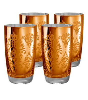Artland® Brocade Gold Set of 4 Highball Glasses
