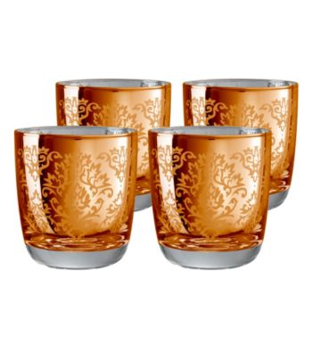 Artland® Brocade Gold Set of 4 Double Old Fashion Glasses