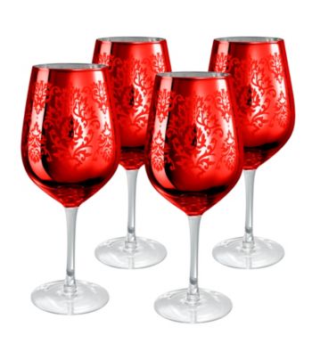 Artland® Brocade Red Set of 4 Goblets
