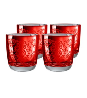 Artland® Brocade Red Set of 4 Double Old Fashion Glasses