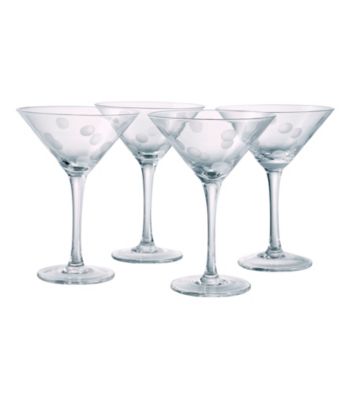 Artland® Polka Dot Set of 4 Martini Glasses