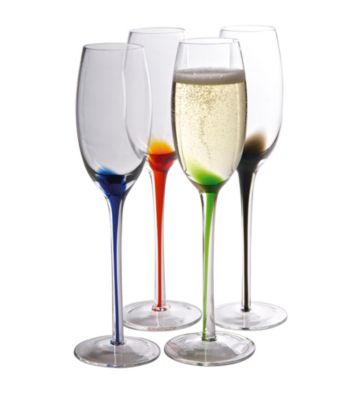 Artland® Splash Set of 4 Champagne Flutes