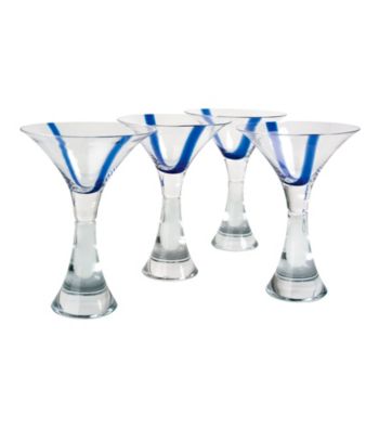Artland® Samba Blue Set of 4 Martini Glasses