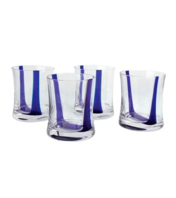 Artland® Samba Blue Set of 4 Double Old Fashion Glasses