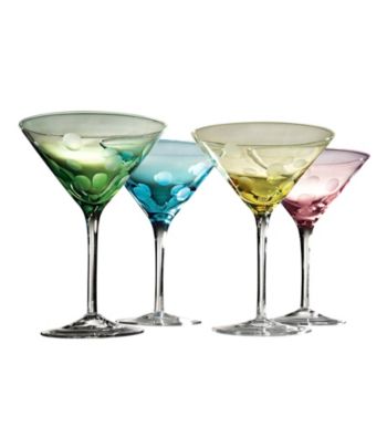 Artland® Polka Dot Set of 4 Martini Glasses