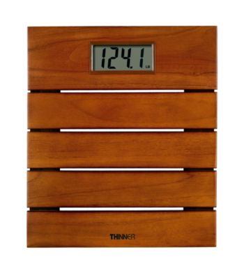 Conair® Thinner Solid Teak Digital Scale