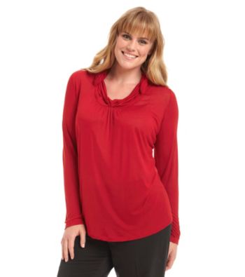 Jones New York Sport® Plus Size Twisted Cowlneck Top