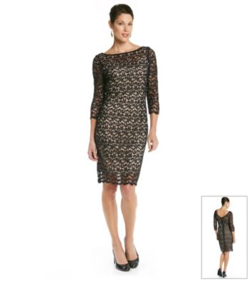 Marina Illusion Lace Dress