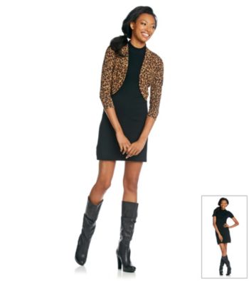 Lennie Animal Print Jacket and Black Dress Set