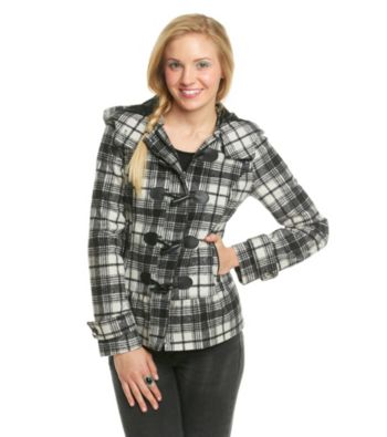 Pink Envelope Juniors' Plaid Jacket