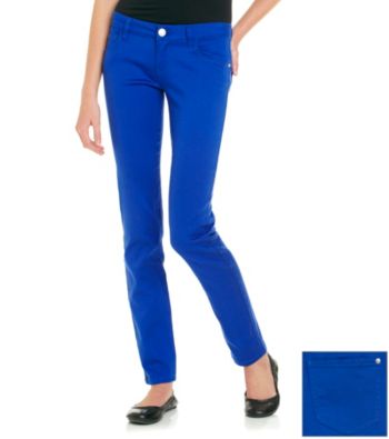 Celebrity Pink Juniors' Sapphire Stretch Sateen Skinny