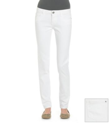 Celebrity Pink Juniors' Optic White Stretch Sateen Skinny Jeans